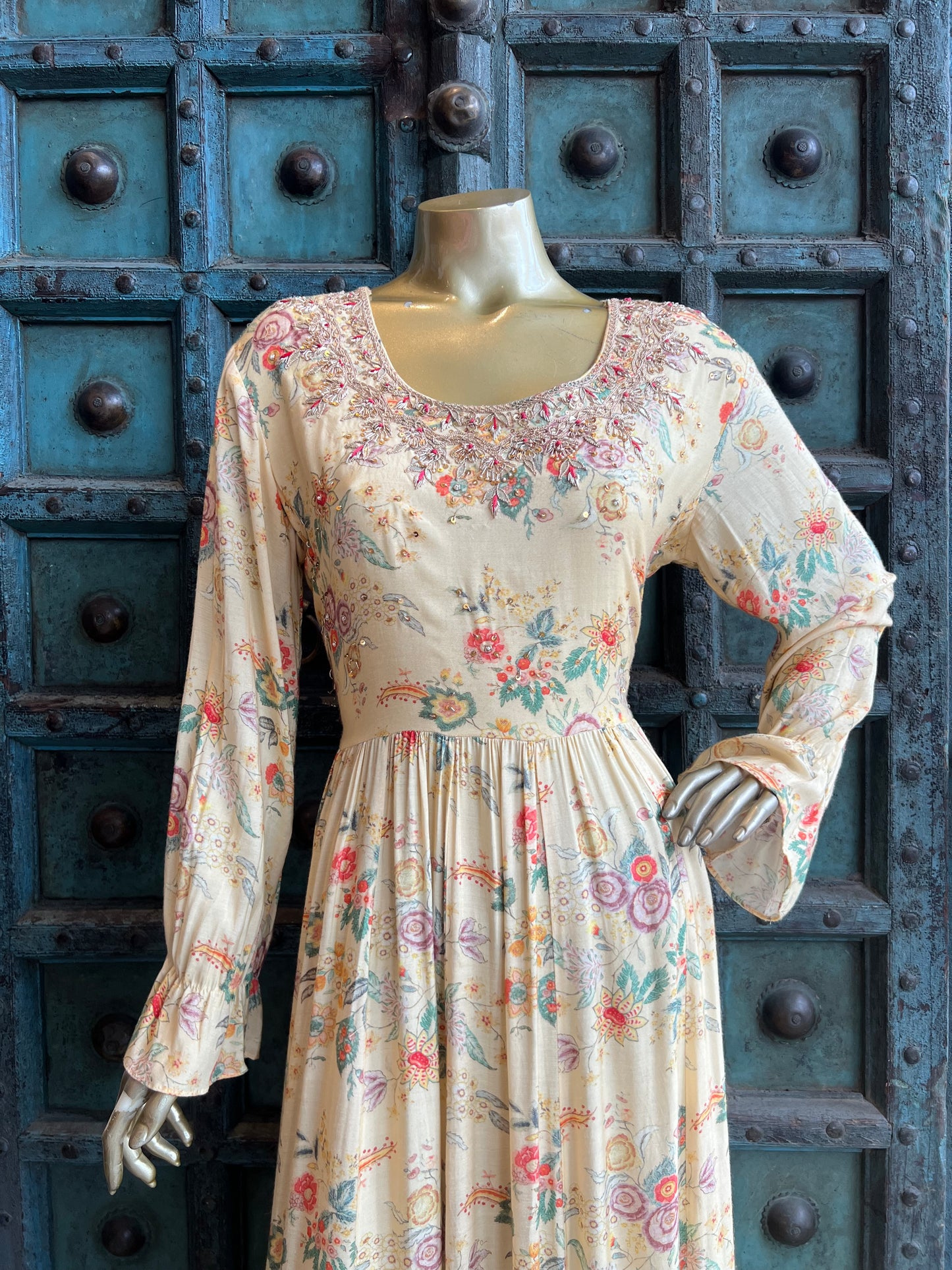 Lemon Printed Gown
