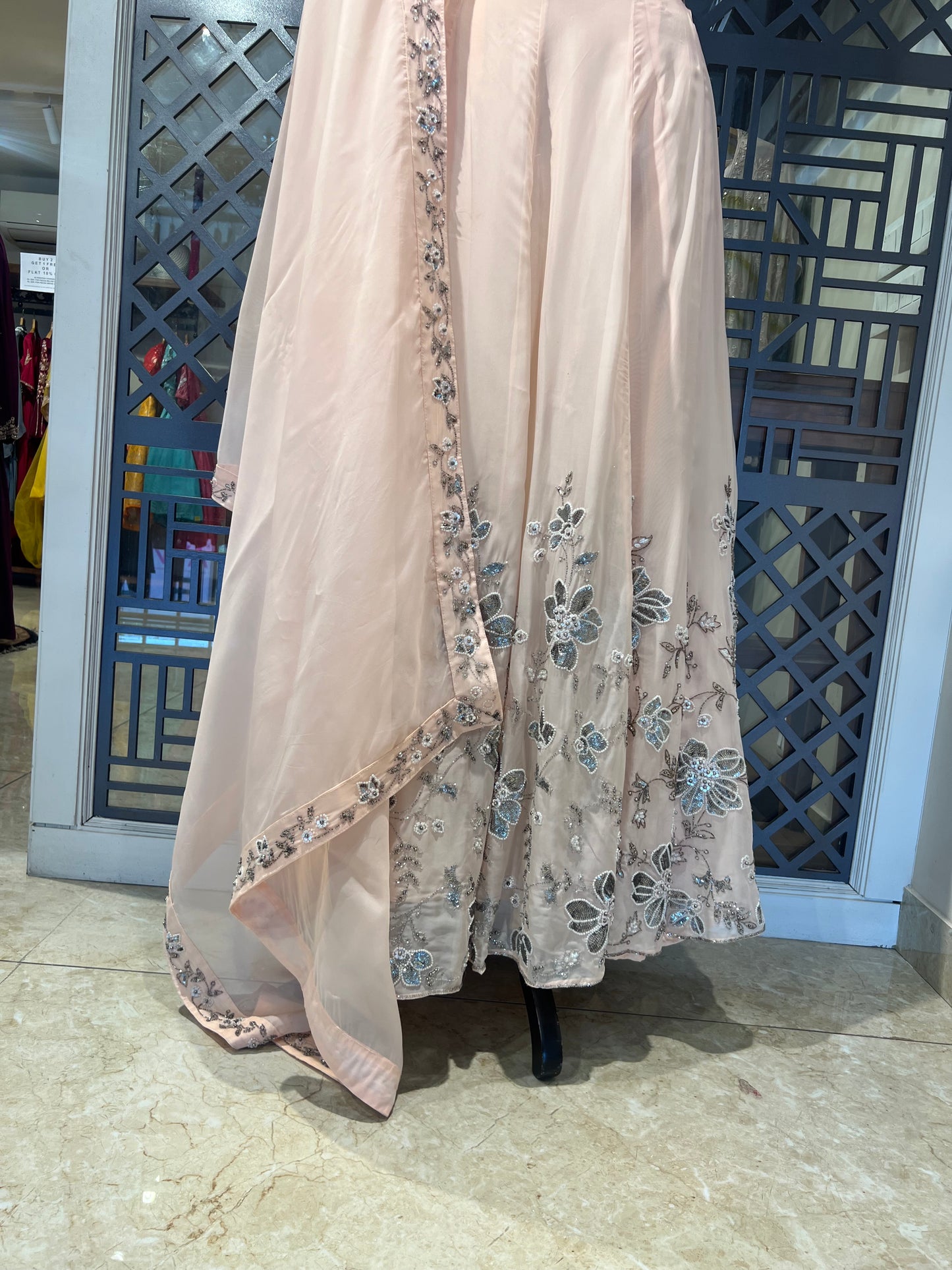 Peach Hand Work Lehanga