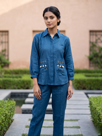 Blue Linen Co-ord Set