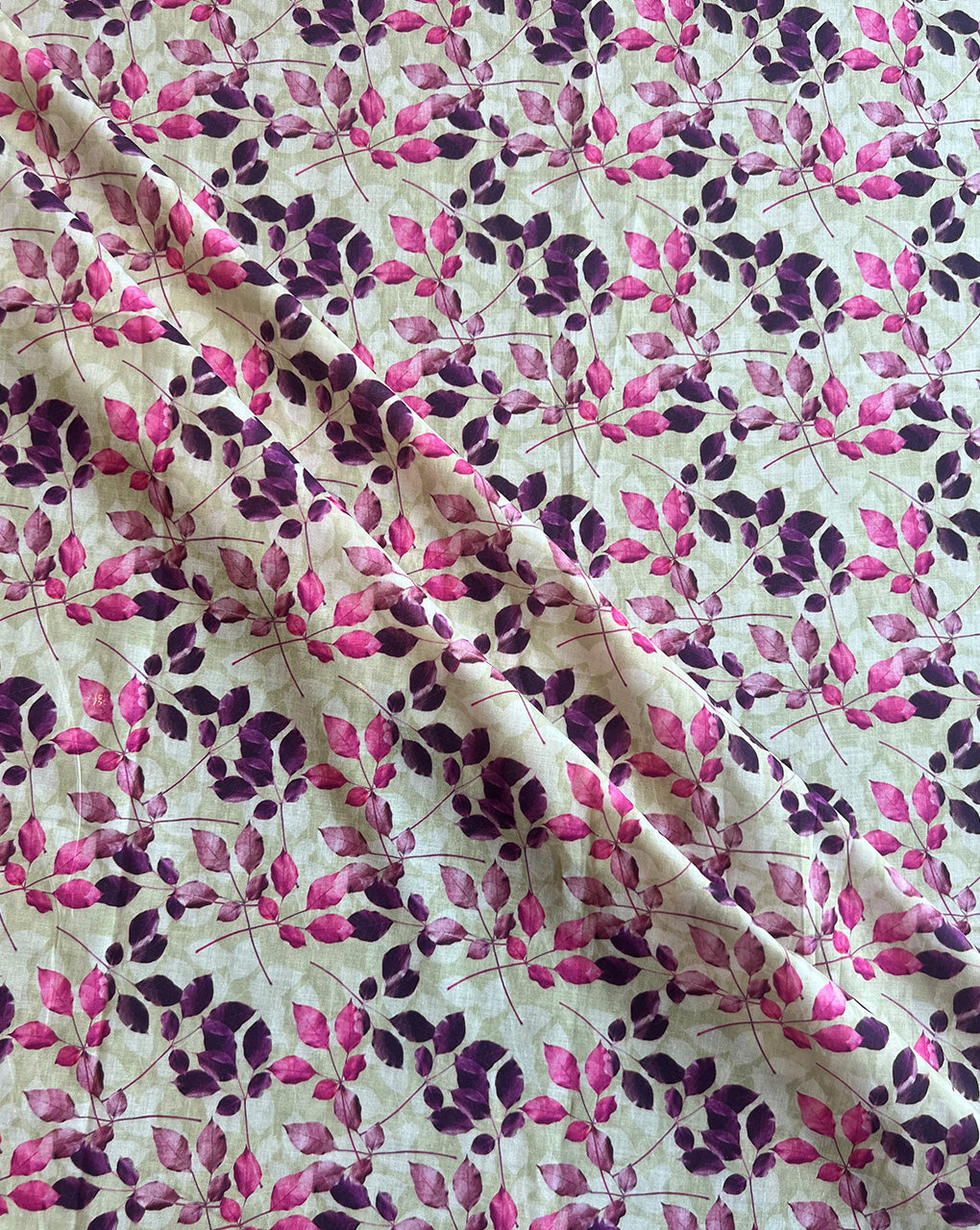 Leaf Printed Cotton Fabric