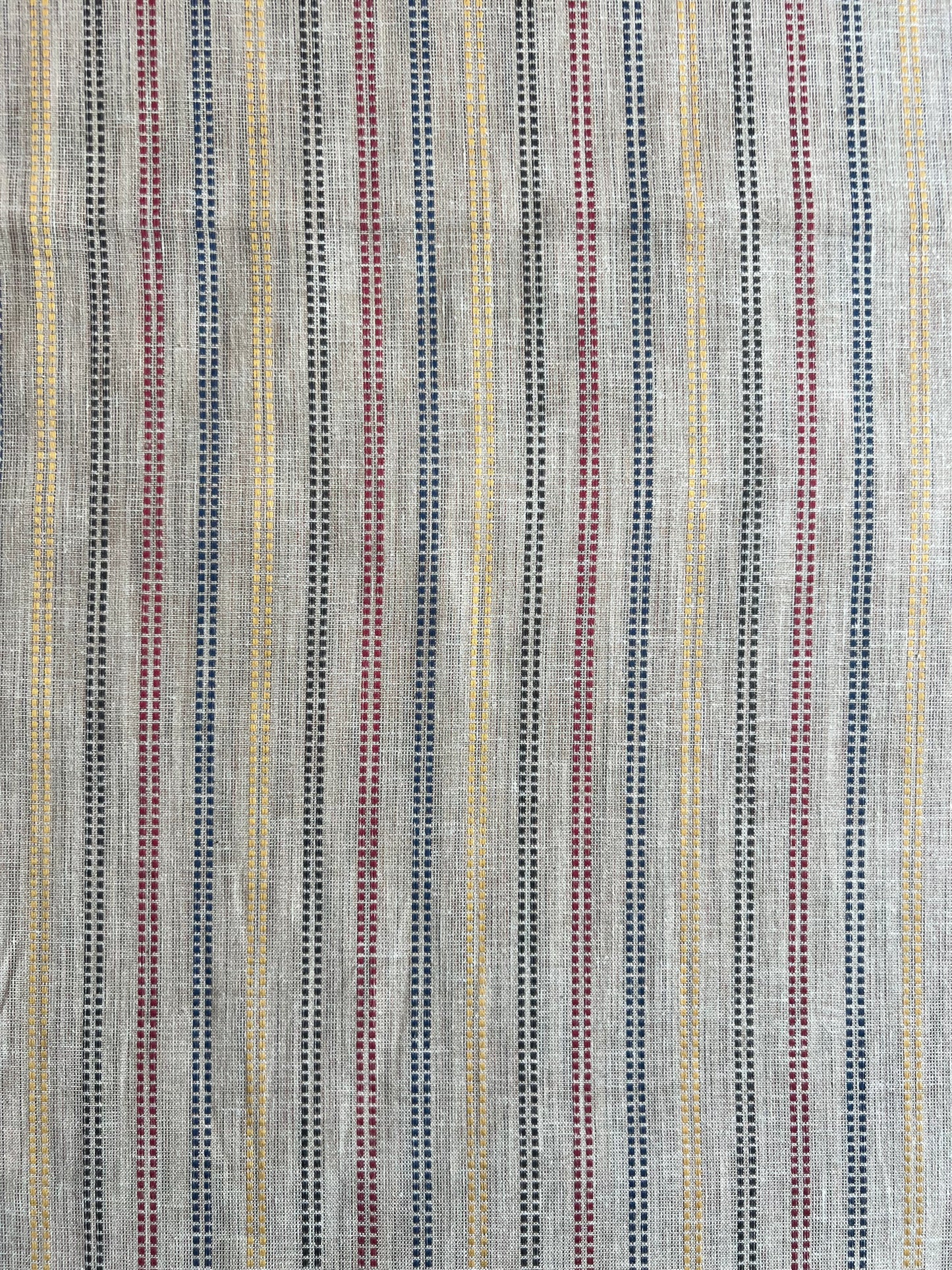 Multi Colour Stripes Weaved Cotton Fabric