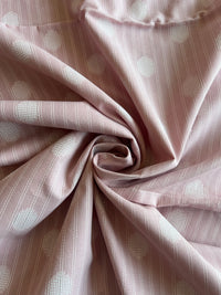 Pink Self Weaved Mulmul Fabric