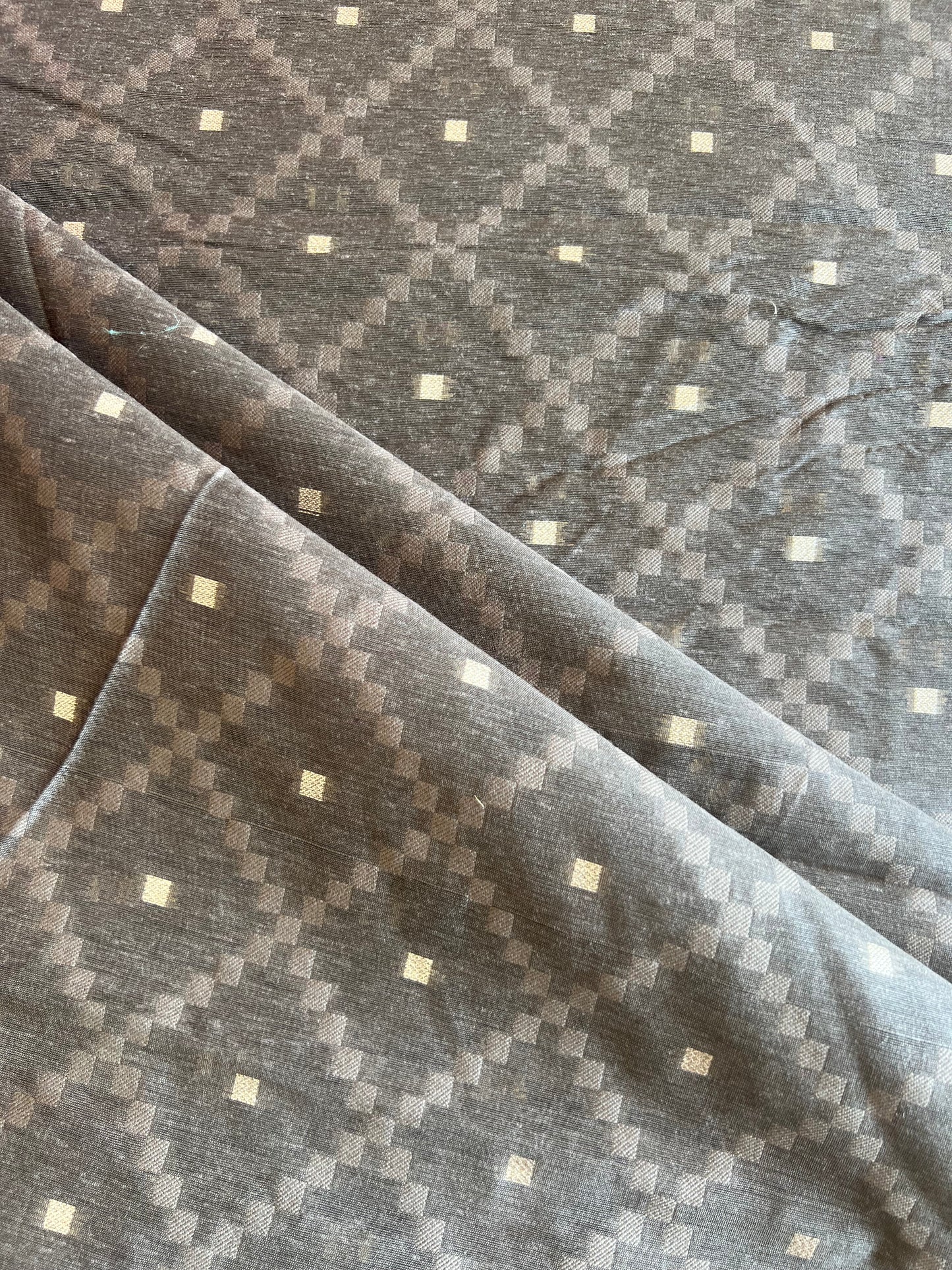 Brown Weaved Chanderi Fabric