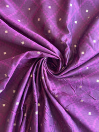 Wine Weaved Chanderi Fabric
