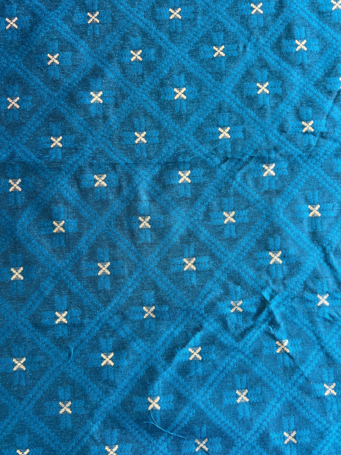 Blue Weaved Chanderi Fabric