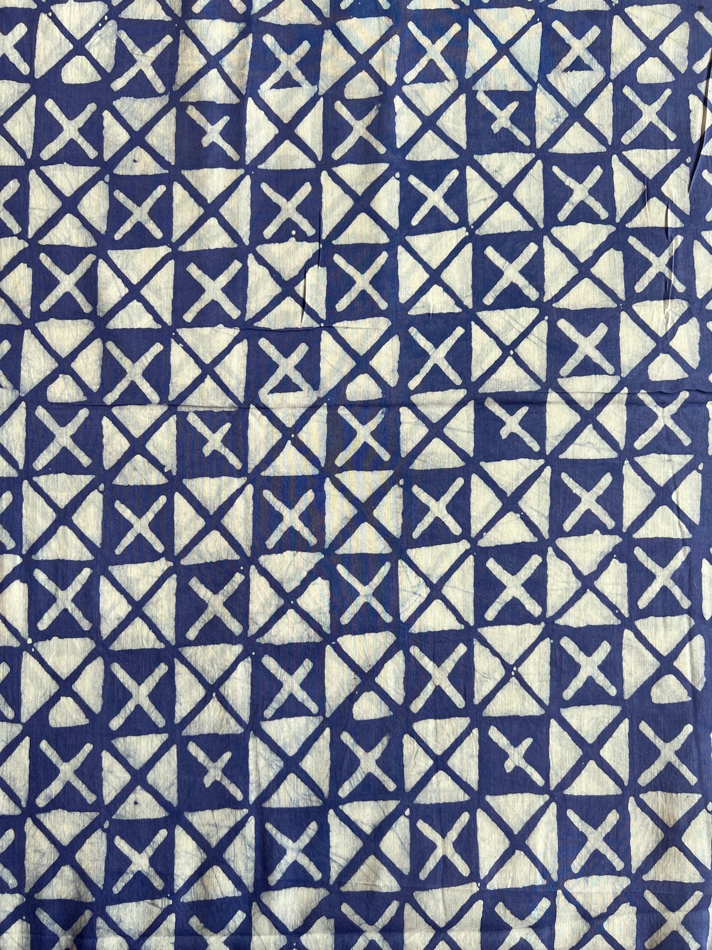 Lavander Geometrical Batik Printed Cotton Fabric