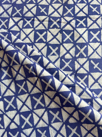 Lavander Geometrical Batik Printed Cotton Fabric