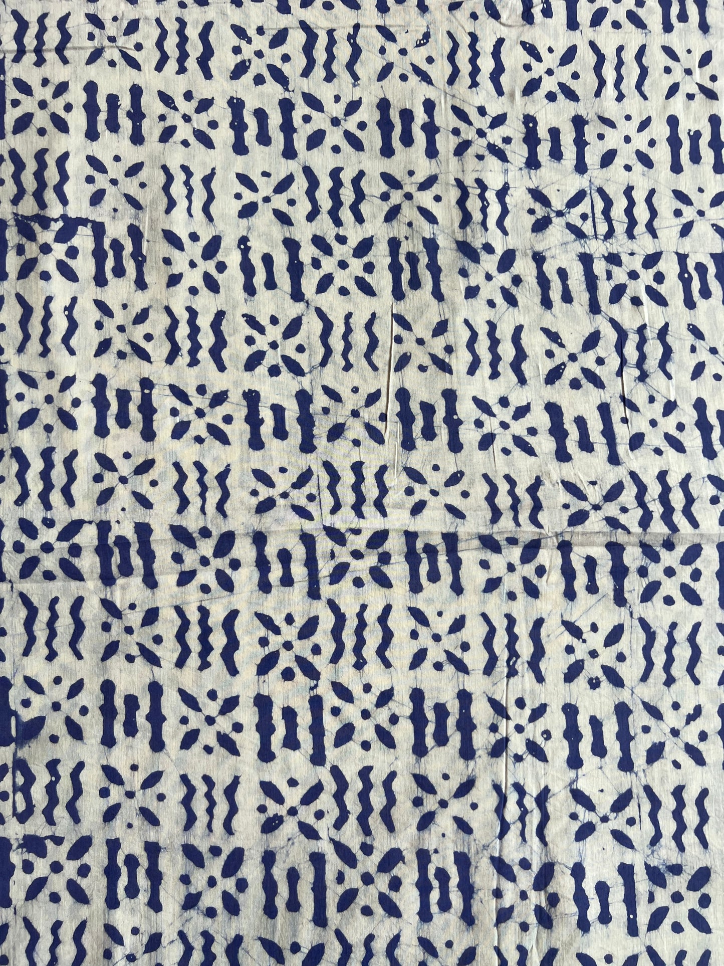 Lavander Geometrical Batik Printed Cotton Fabric