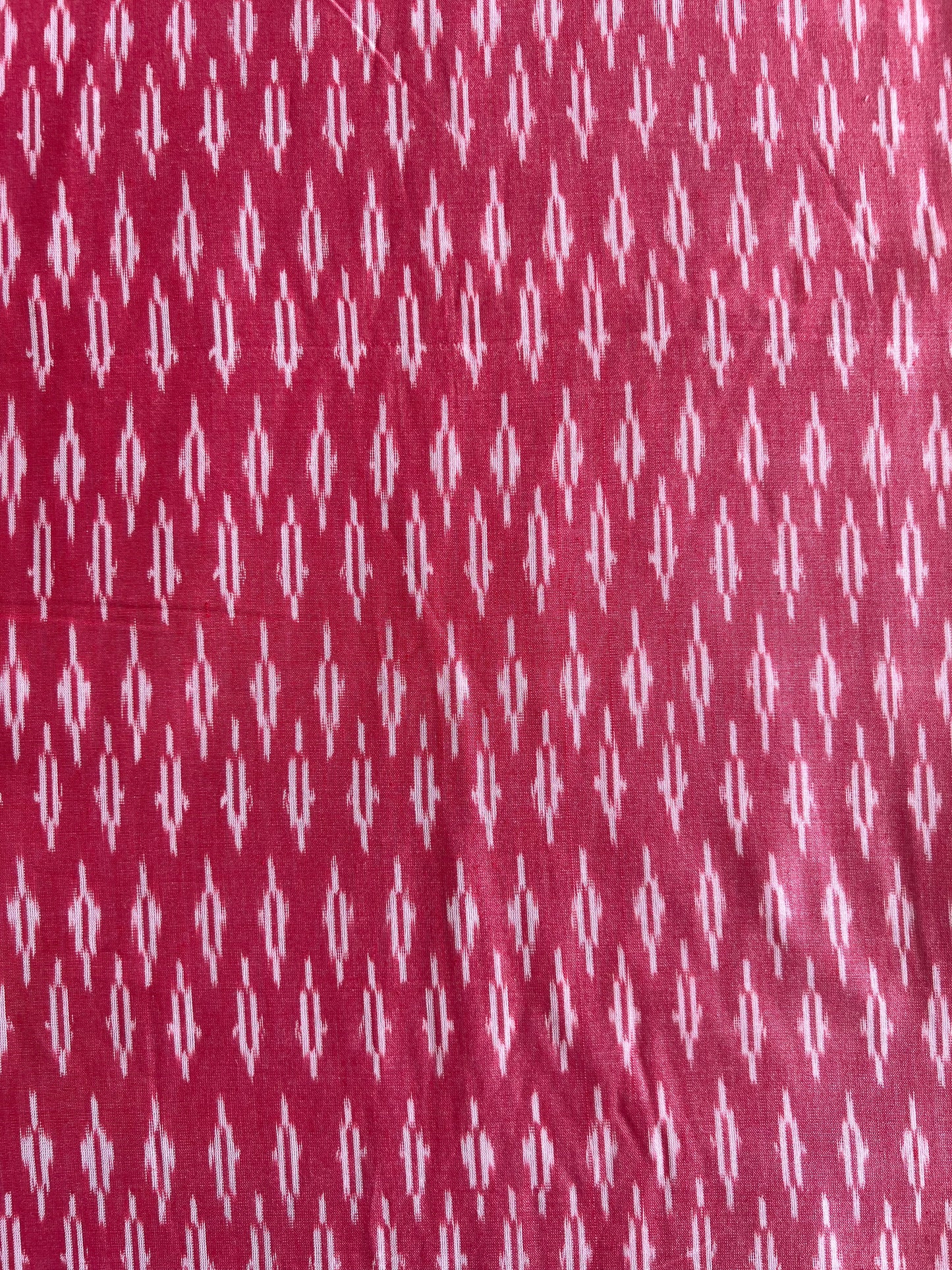 Silk Woven Washed Ikat Cotton Fabric