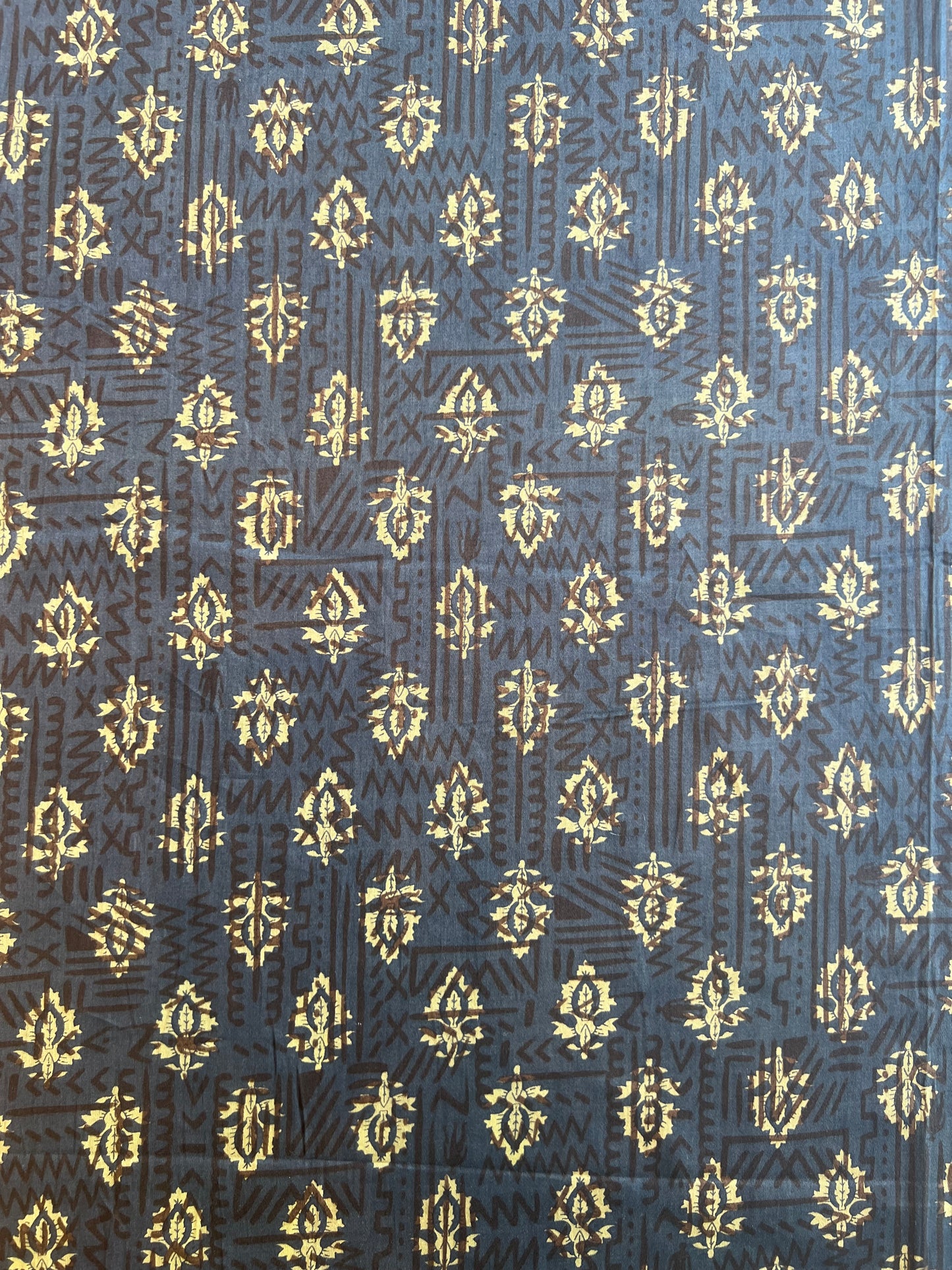 Blue Batik Printed Glace Cotton Fabric