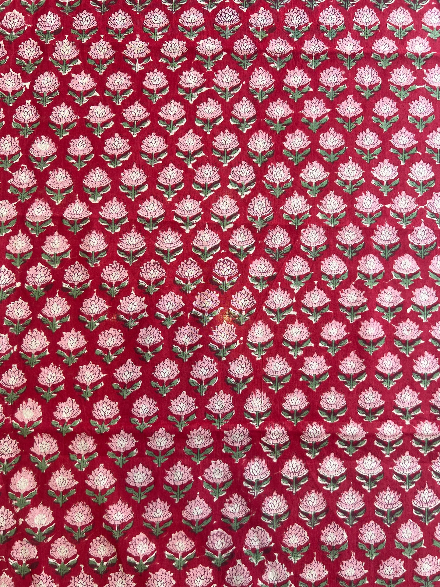Pure Cotton Hand Block Printed Fabric