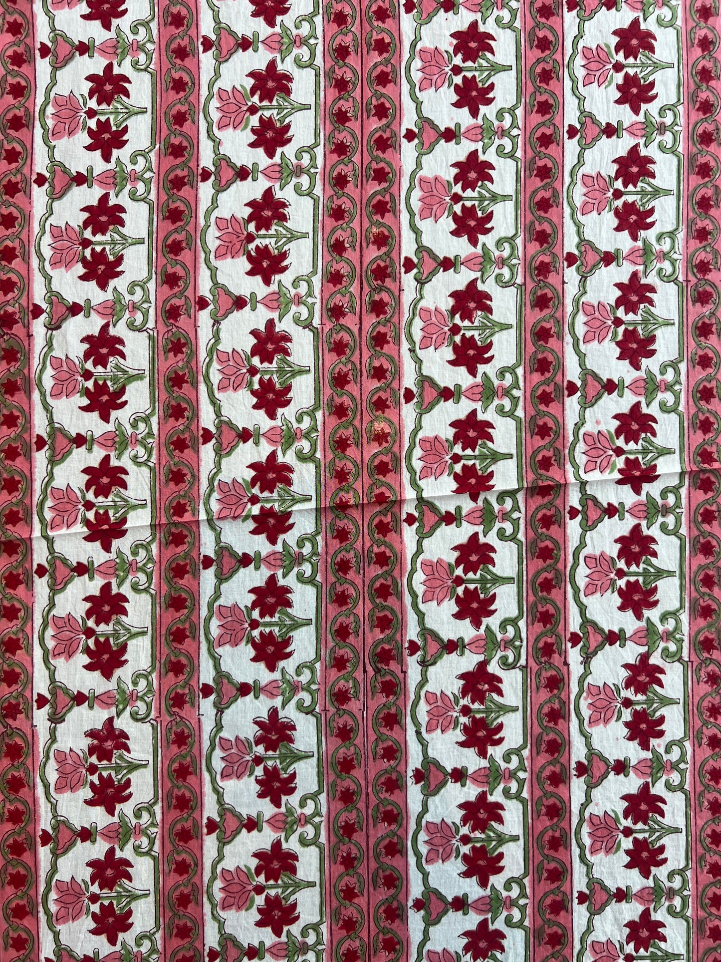 Pure Cotton Hand Block Printed Fabric