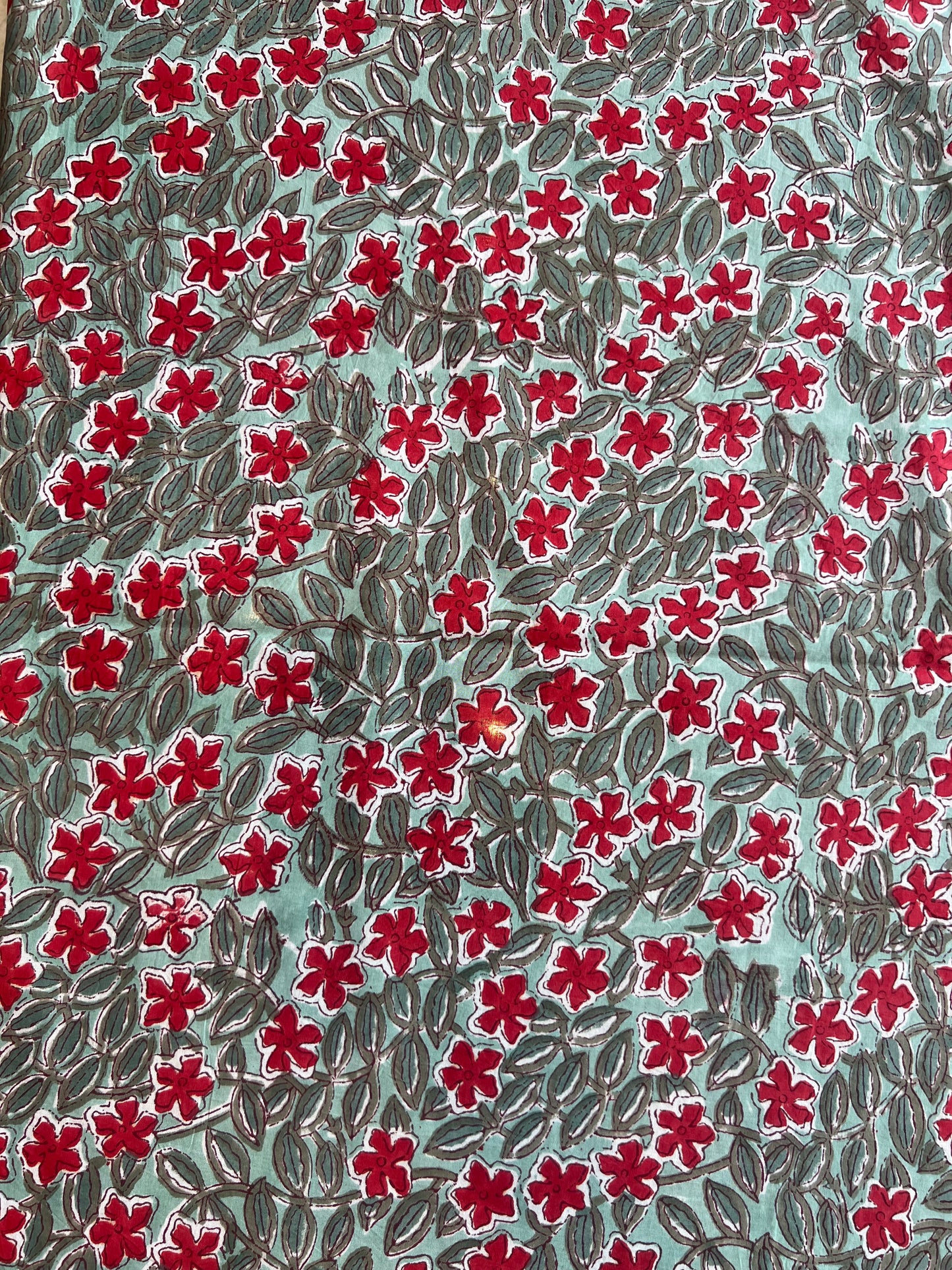 Pure Cotton Hand Block Printed Fabric