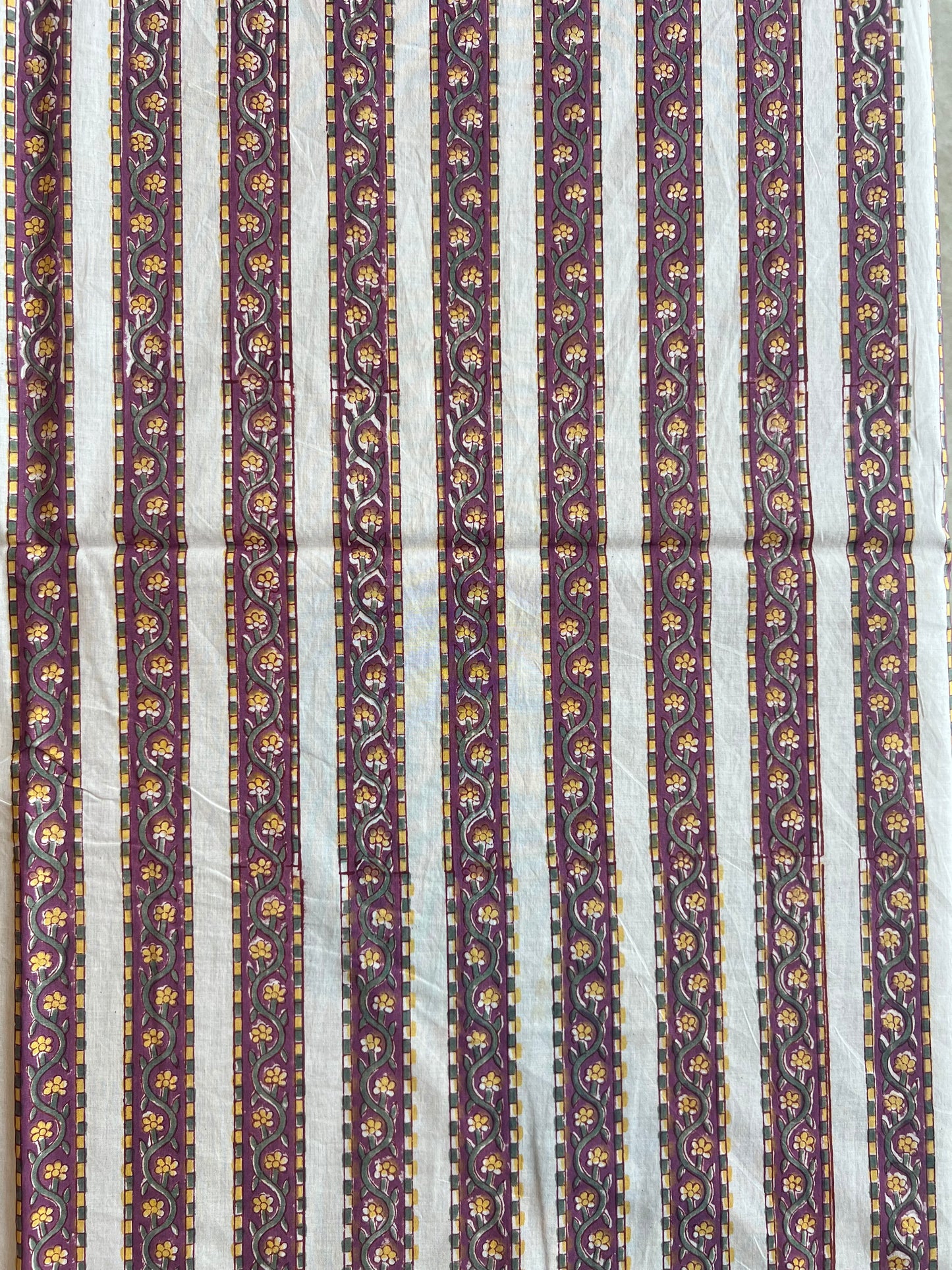 Pure Cotton Hand Block Printed Fabric