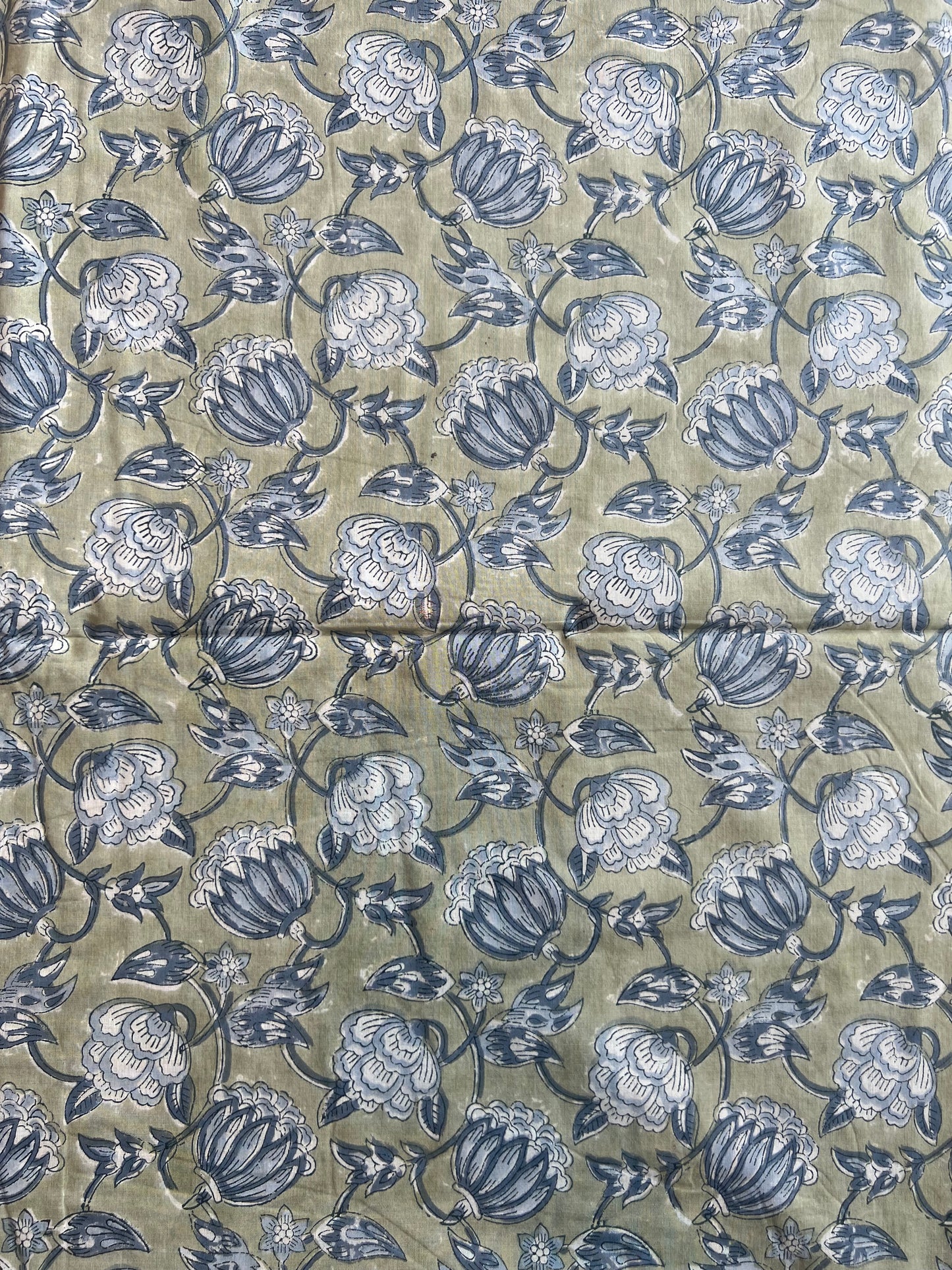 Pure Cotton Hand Block Printed Fabric
