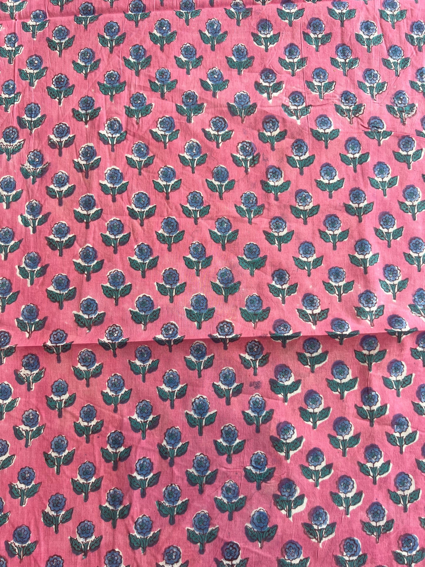 Pure Cotton Hand Block Printed Fabric