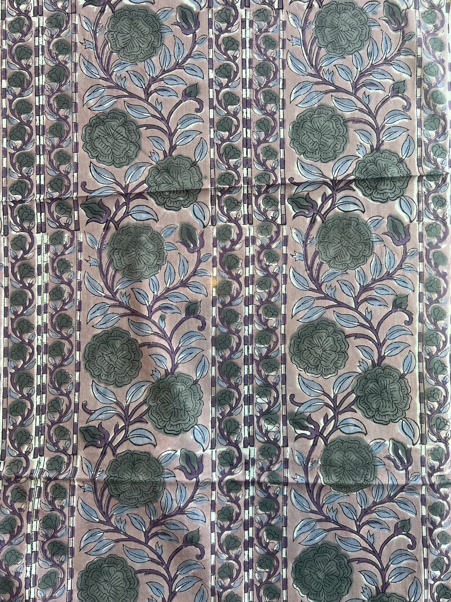 Pure Cotton Hand Block Printed Fabric
