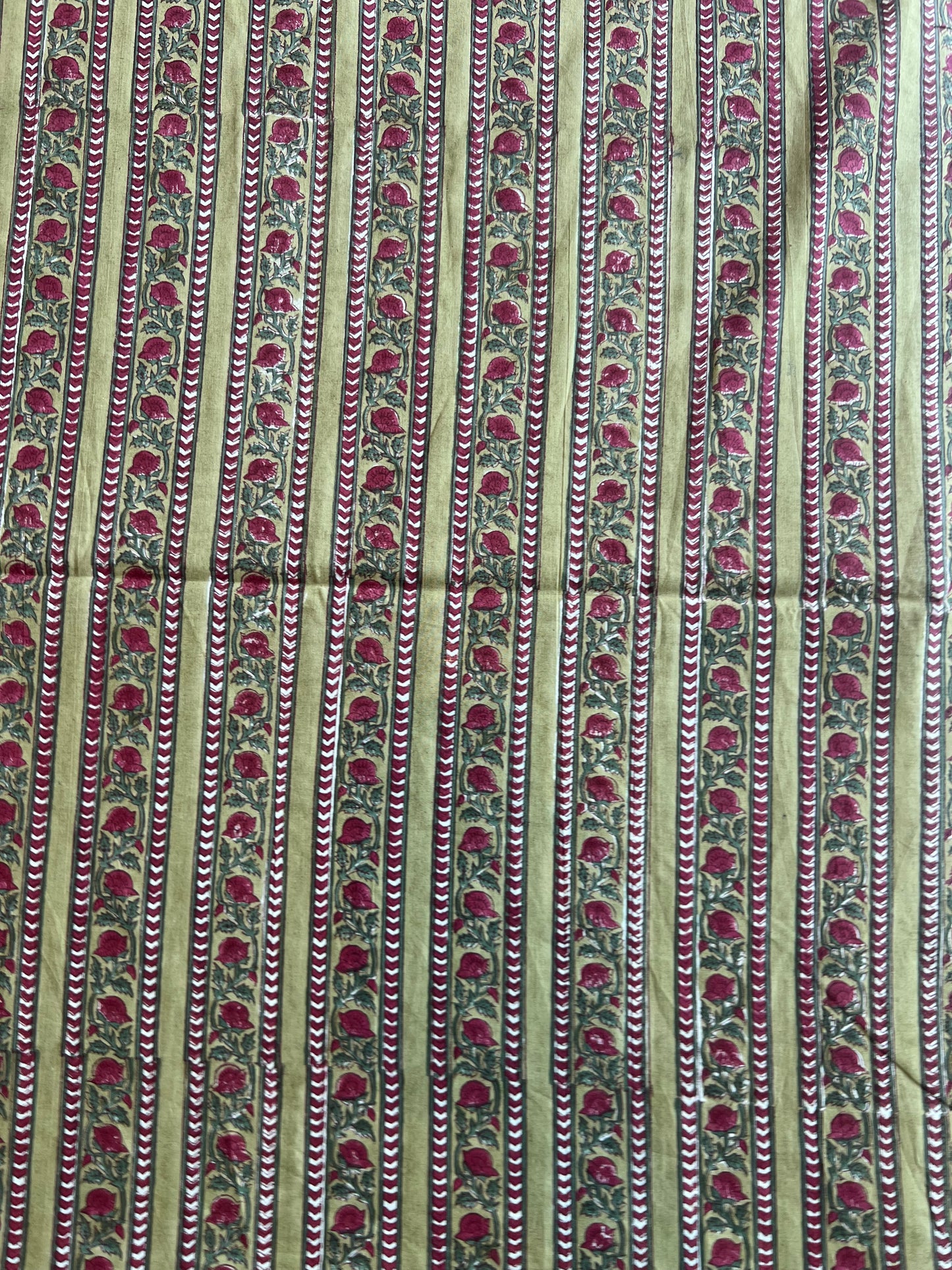Pure Cotton Hand Block Printed Fabric