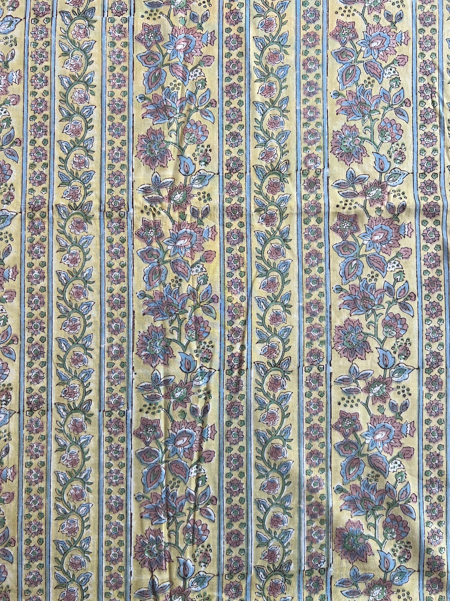 Pure Cotton Hand Block Printed Fabric