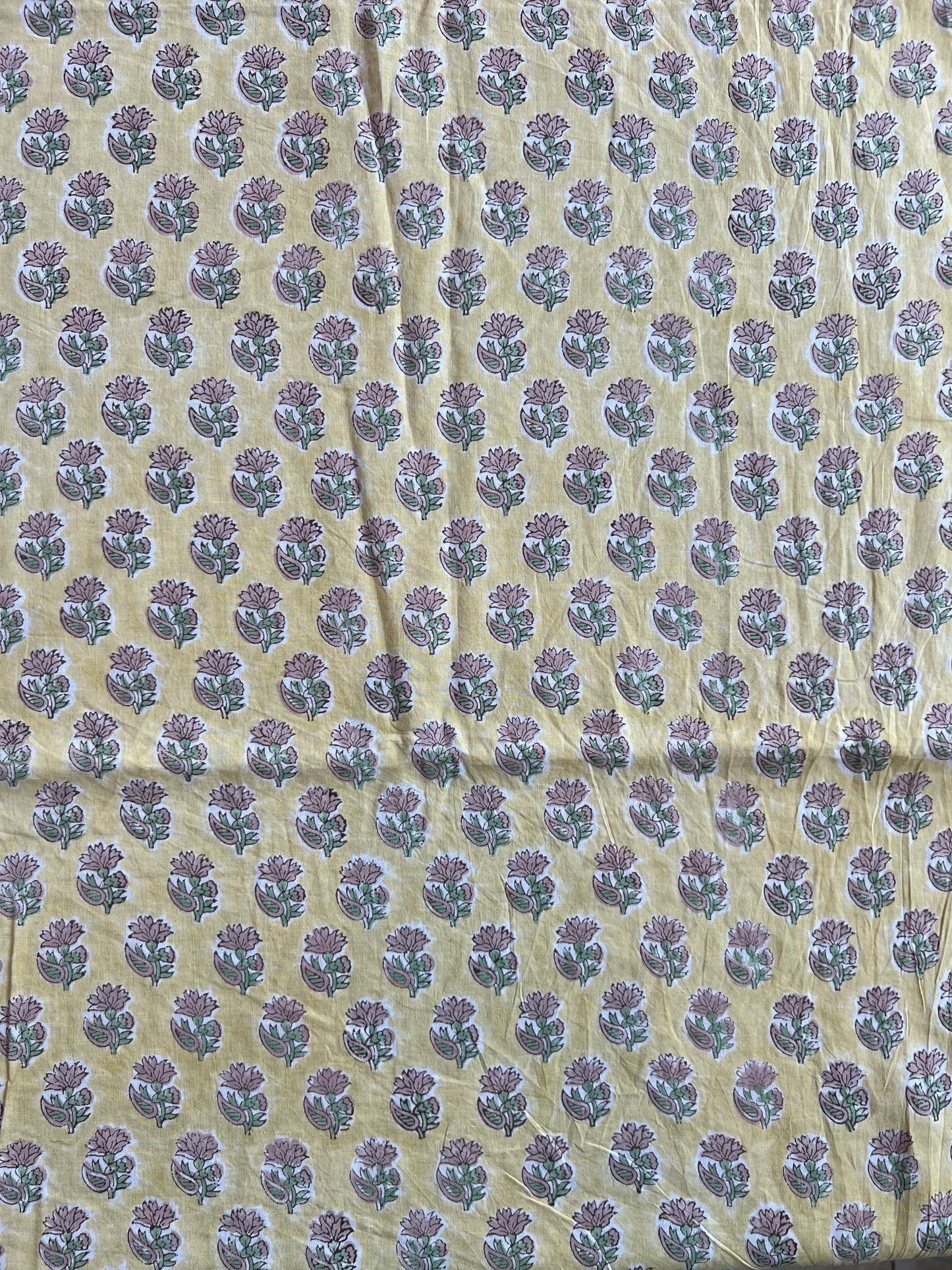 Pure Cotton Hand Block Printed Fabric
