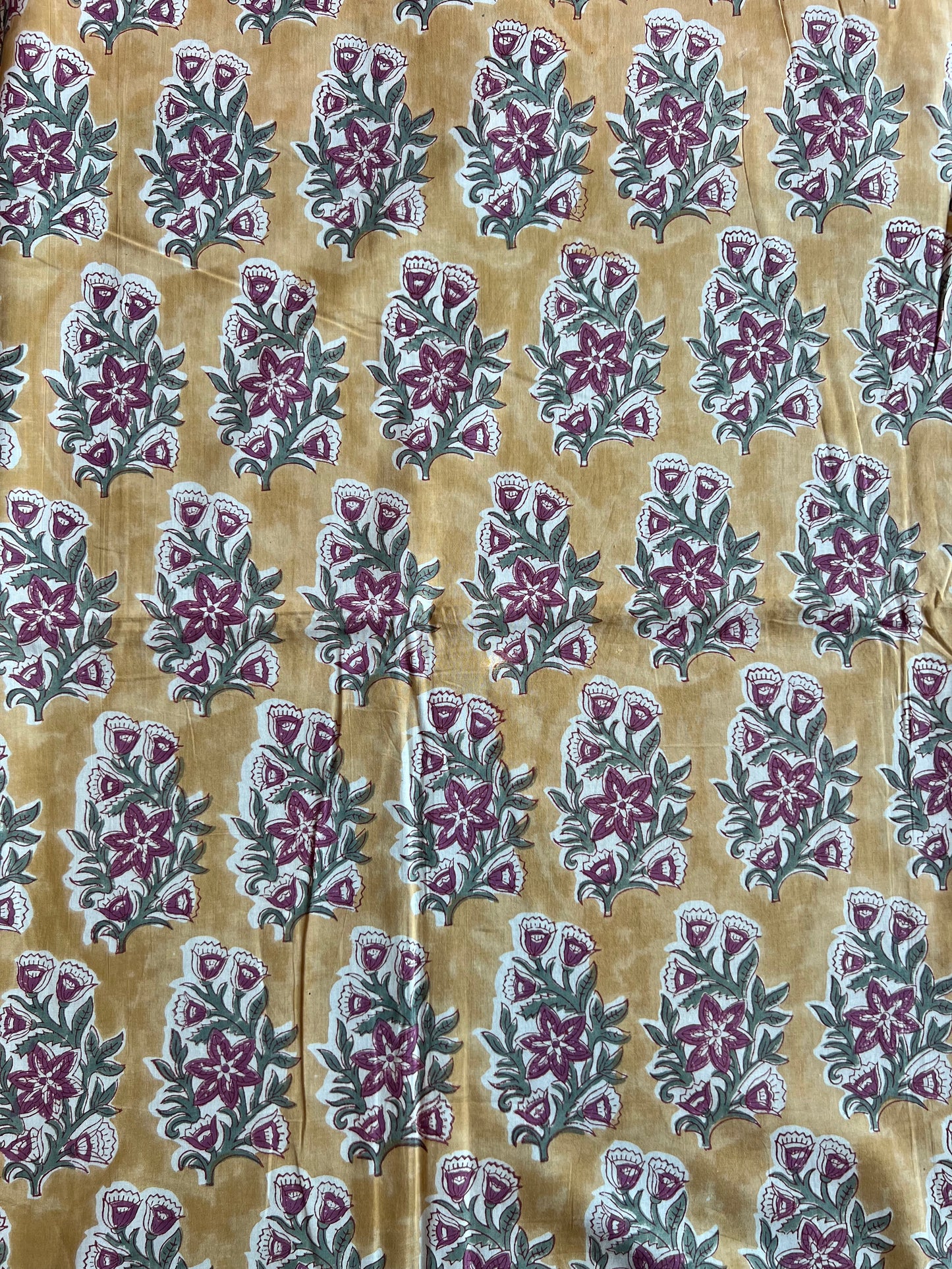 Pure Cotton Hand Block Printed Fabric