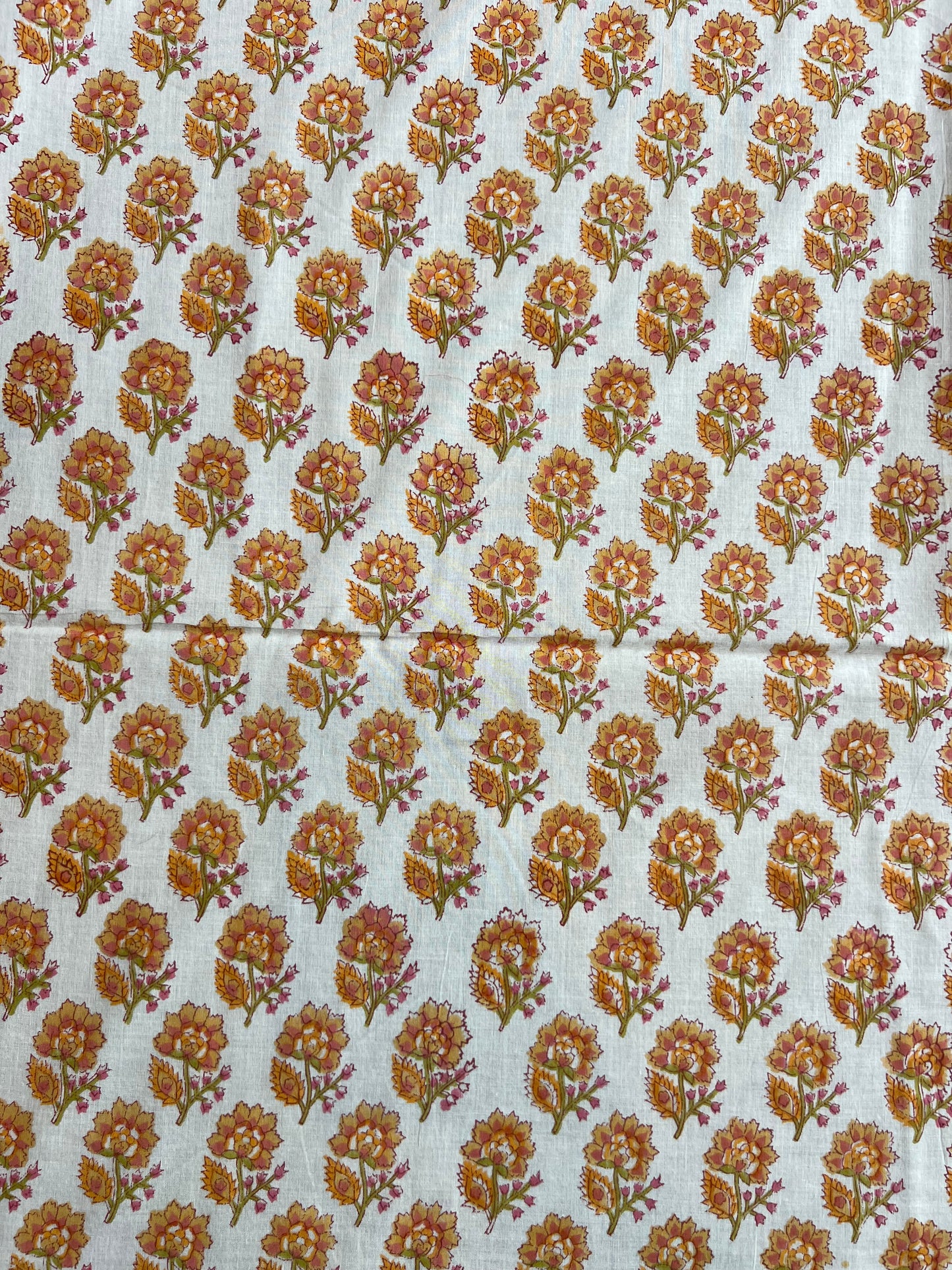 Pure Cotton Hand Block Printed Fabric