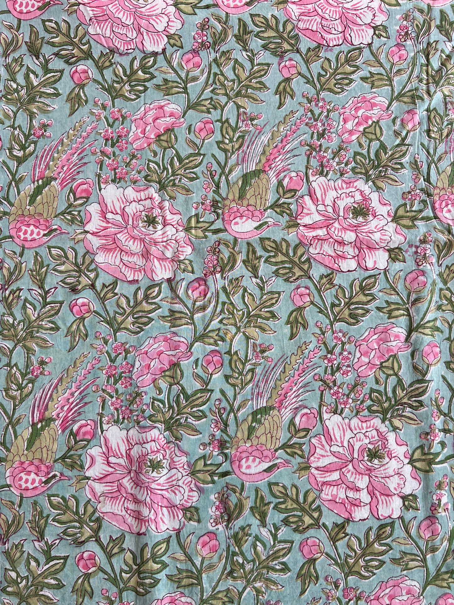Pure Cotton Hand Block Printed Fabric
