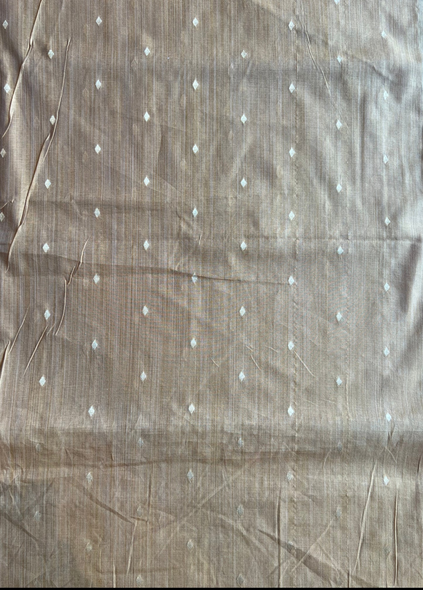 Mustard Weaved Buti Maheshwari Fabric