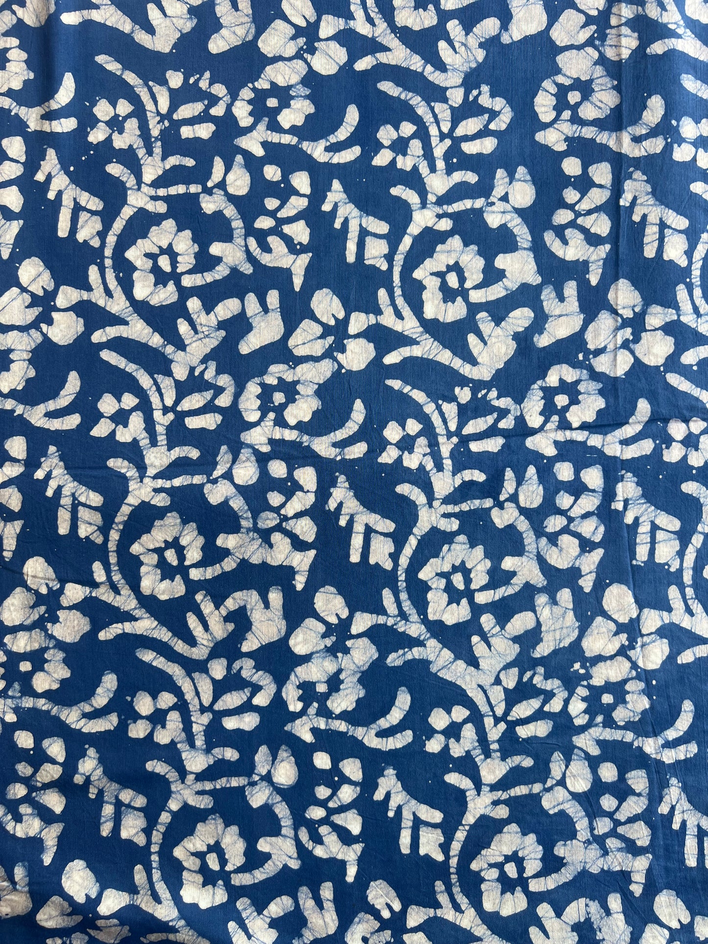 Blue Batik Printed Cotton Fabric