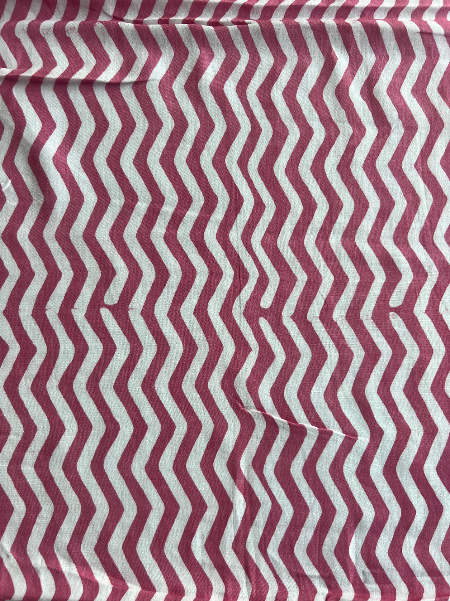 Maroon Geometrical Printed Batik Glace Cotton Fabric