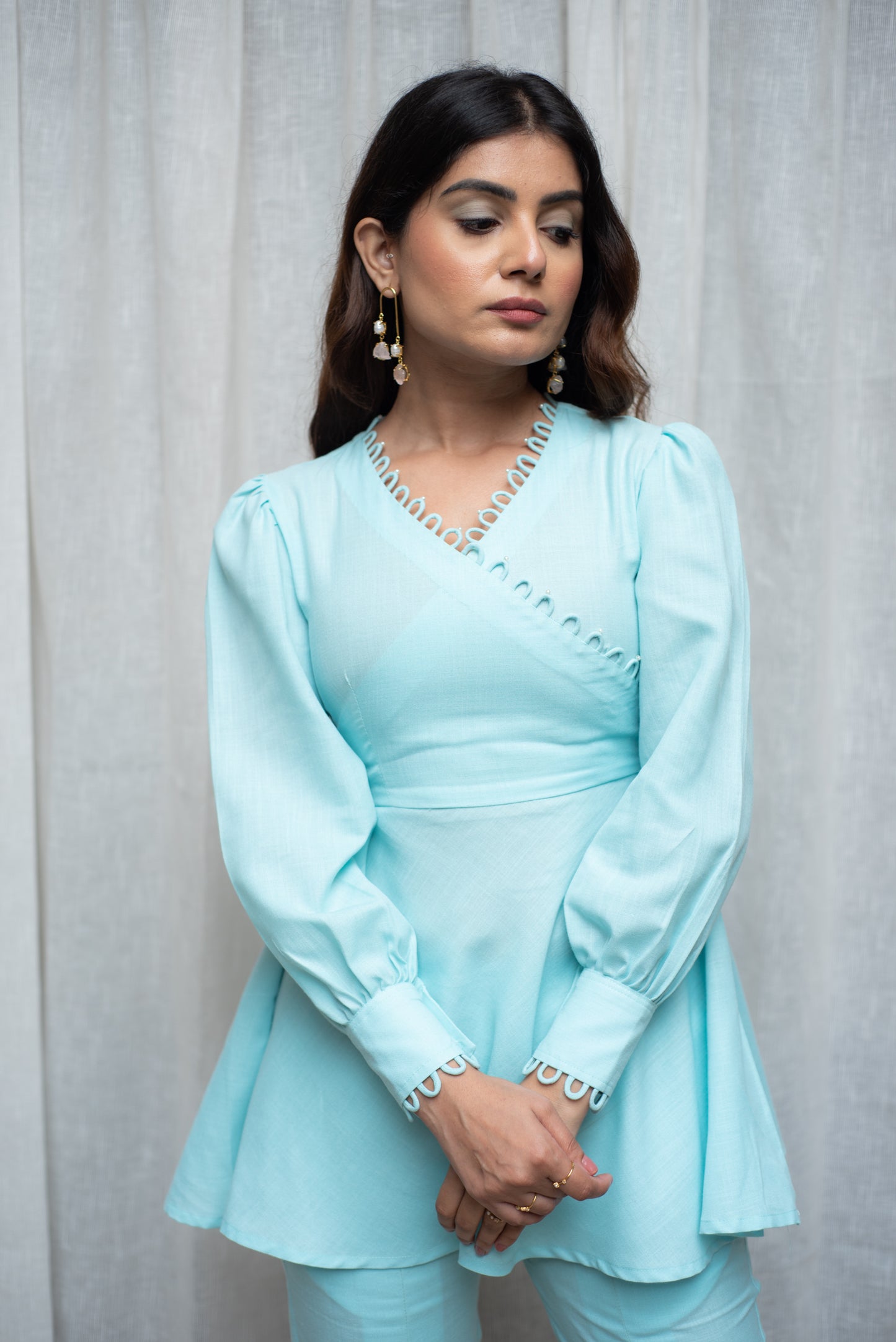 Aqua Pearl Co-ord Set