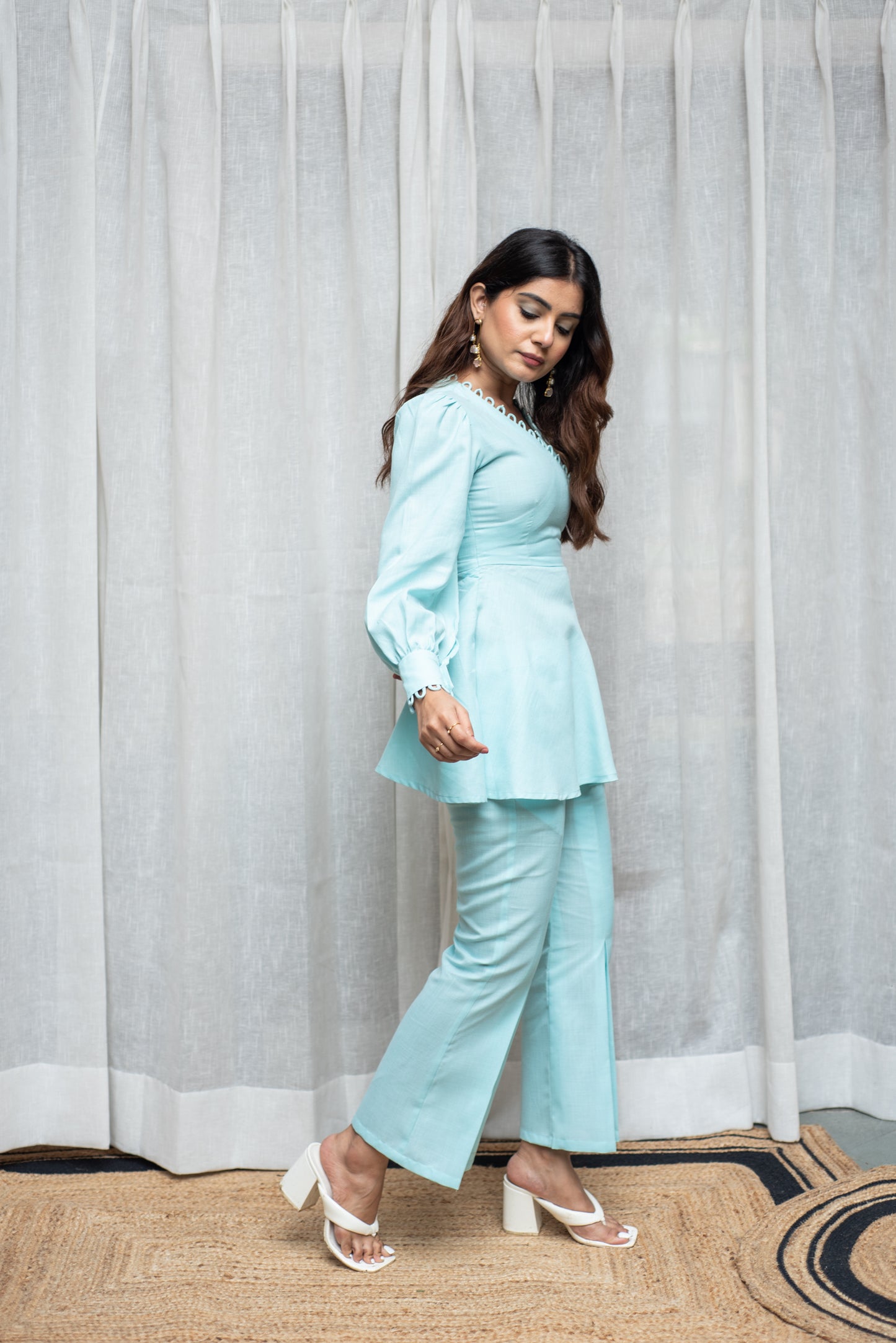 Aqua Pearl Co-ord Set