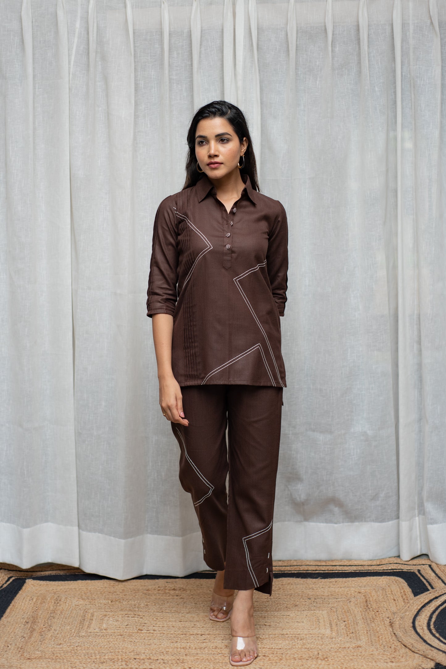Brown Rubble Co-ord Set