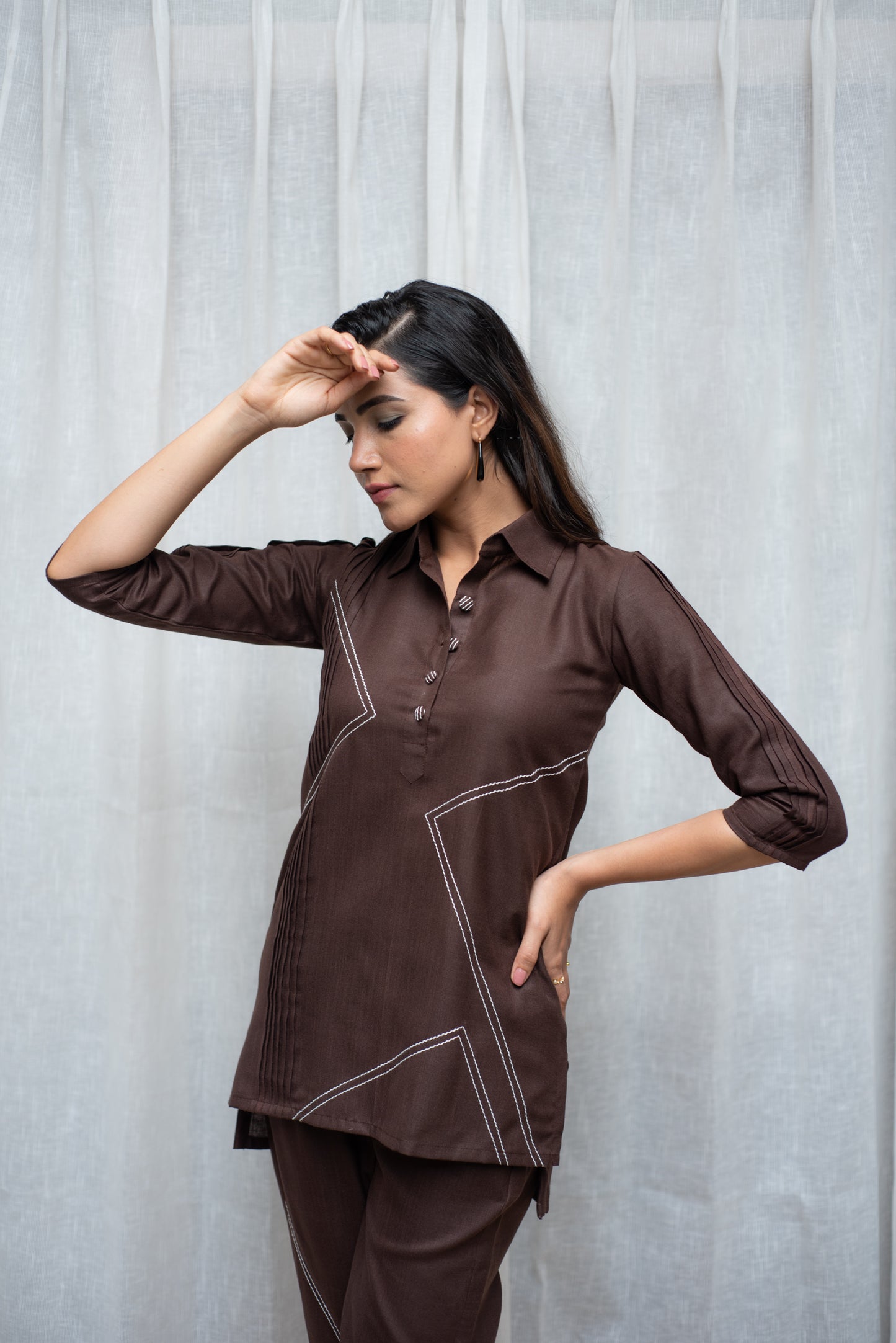 Brown Rubble Co-ord Set