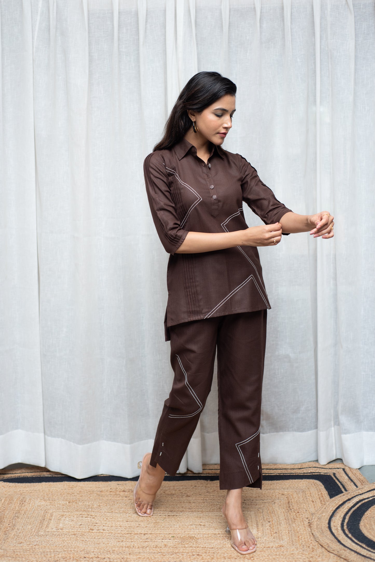 Brown Rubble Co-ord Set