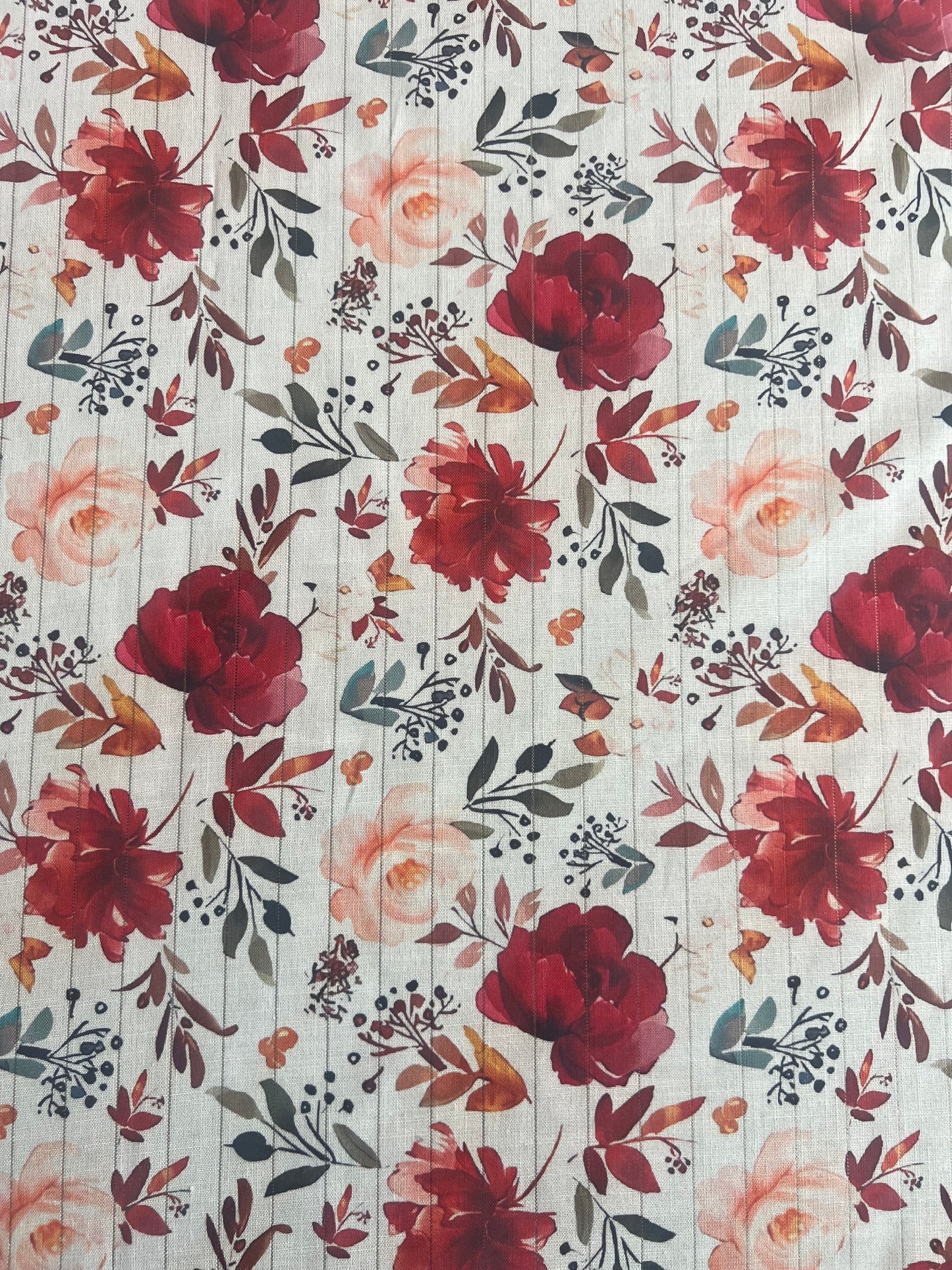 Multi Colour Floral Printed Self Weaved Lurex Cotton Fabric