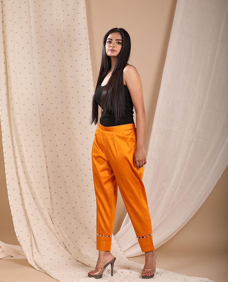 Straight Pant with Pearl Work