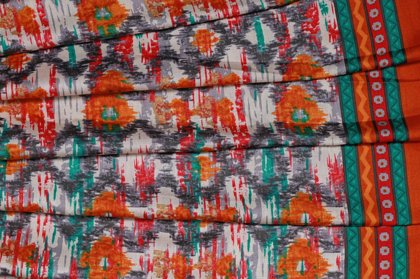 Mustard Cotton Printed Fabric