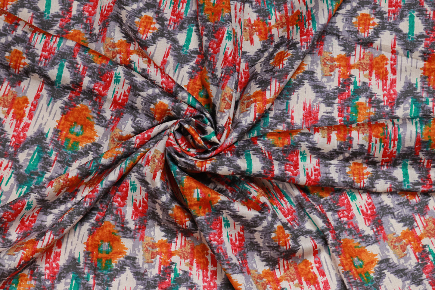 Mustard Cotton Printed Fabric