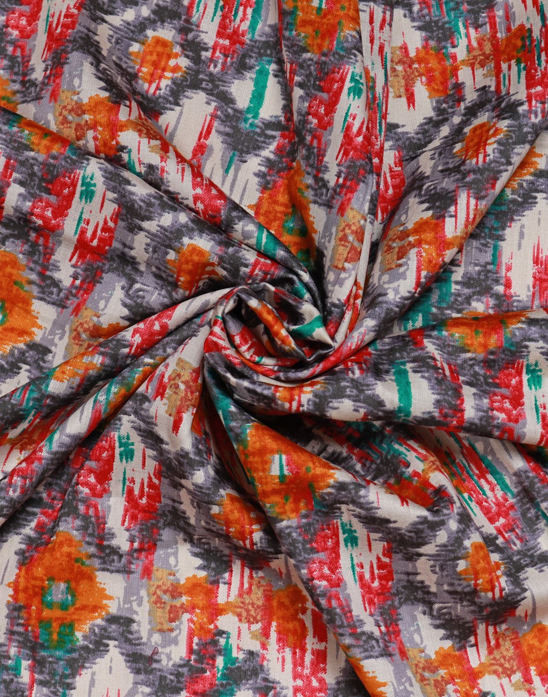 Mustard Cotton Printed Fabric