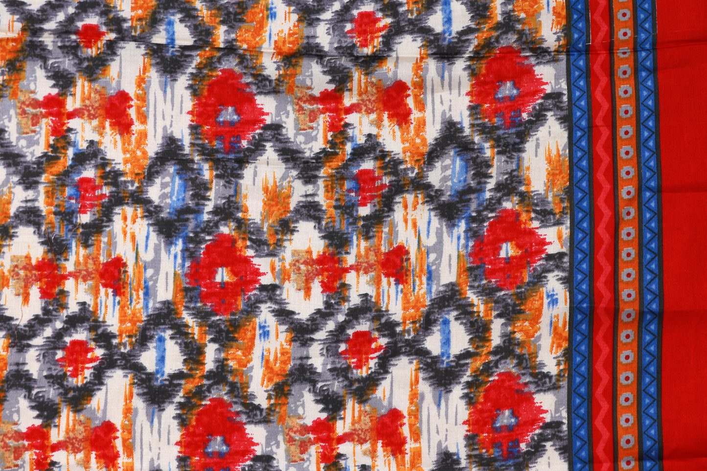 Red Cotton Printed Fabric