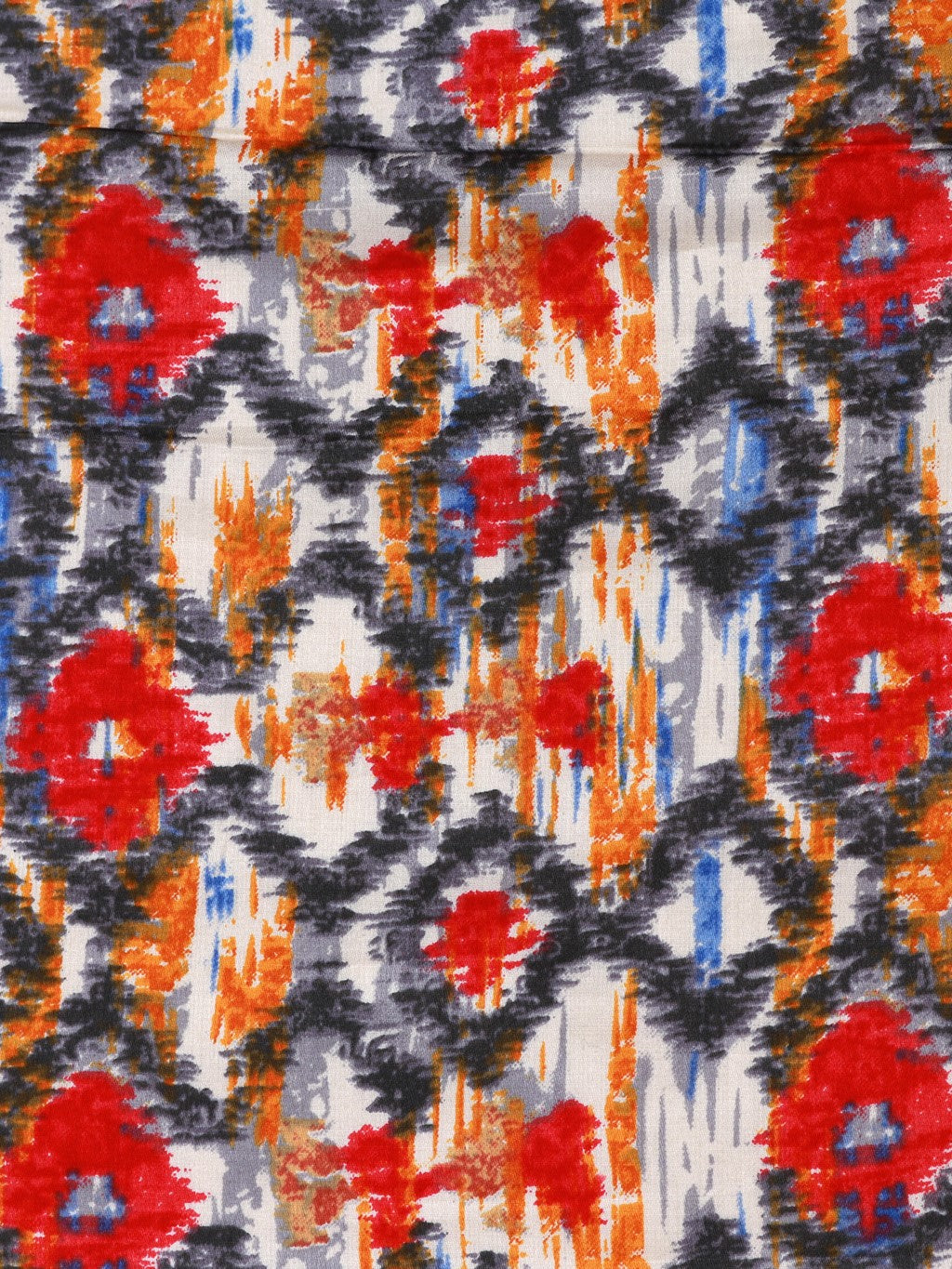 Red Cotton Printed Fabric