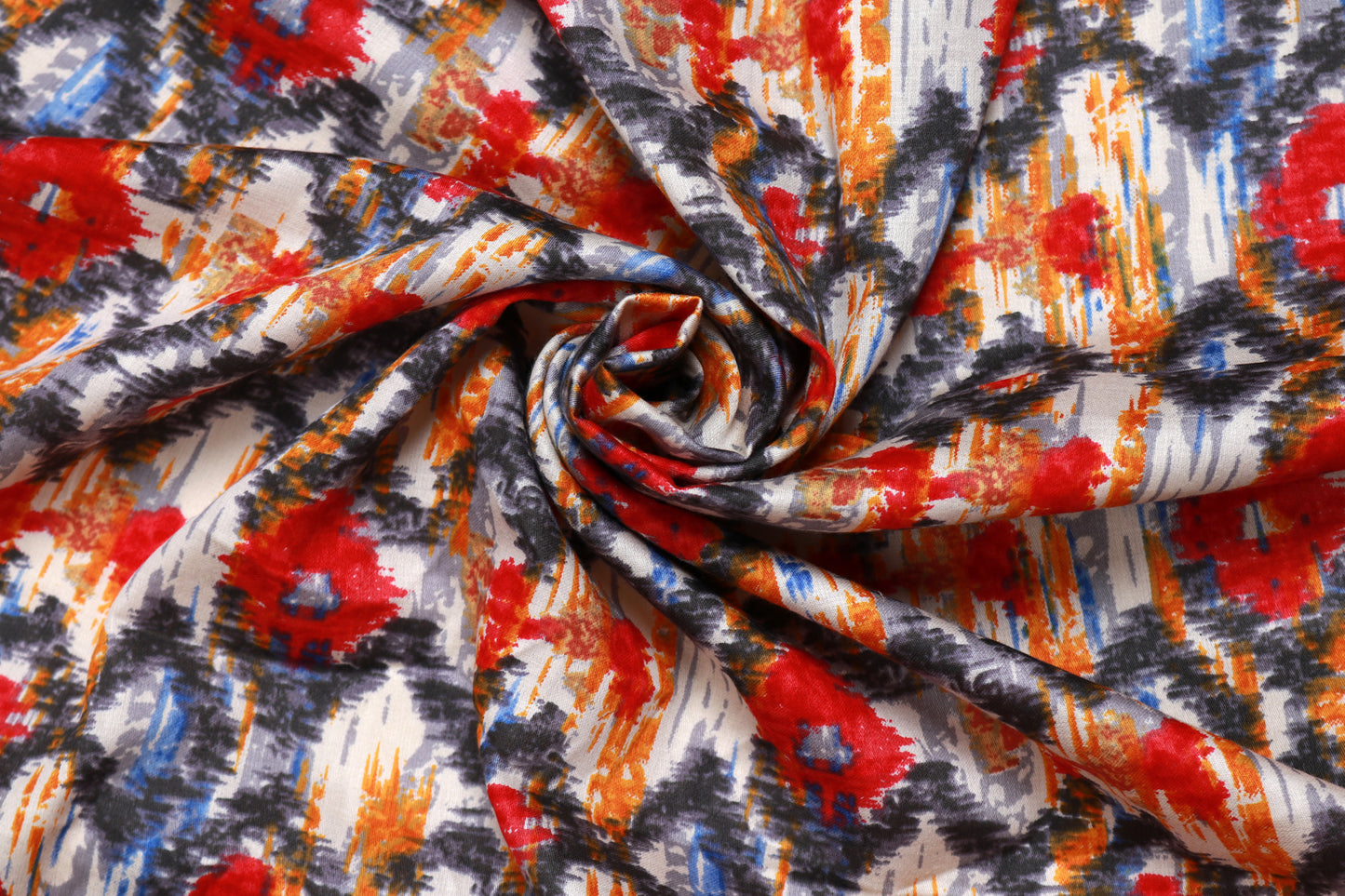 Red Cotton Printed Fabric