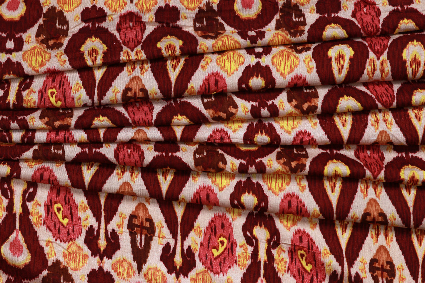 Beige Rayon Printed Fabric