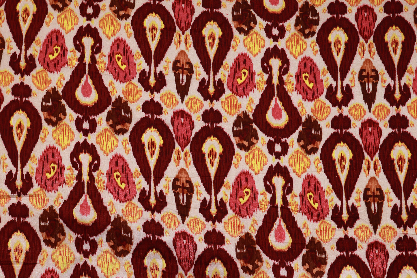 Beige Rayon Printed Fabric
