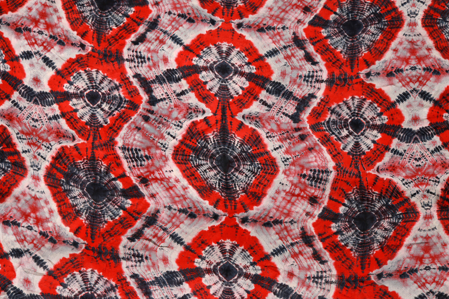 Black Satin Printed Fabric