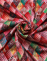 Pink Modal Printed Fabric