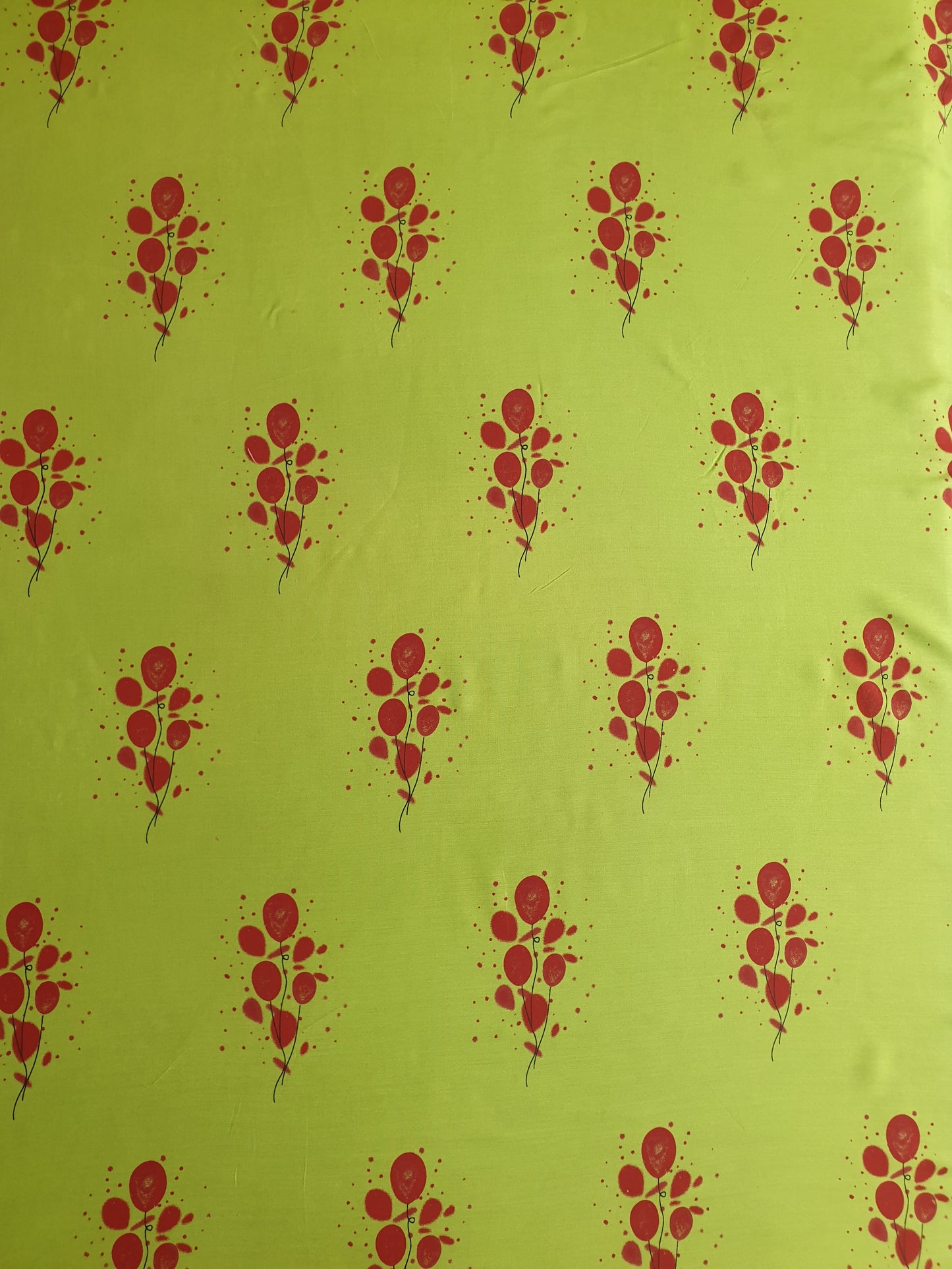 Parrot Green Printed Rayon Fabric