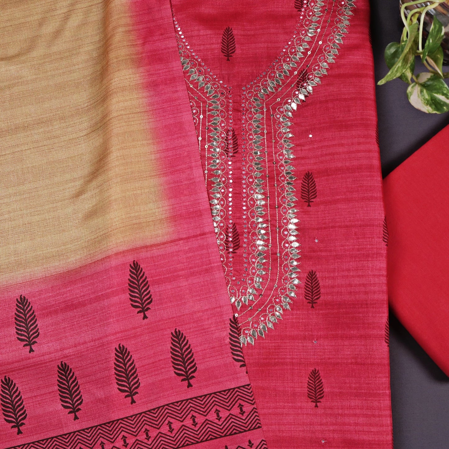Pink Gota Patti Suit Set