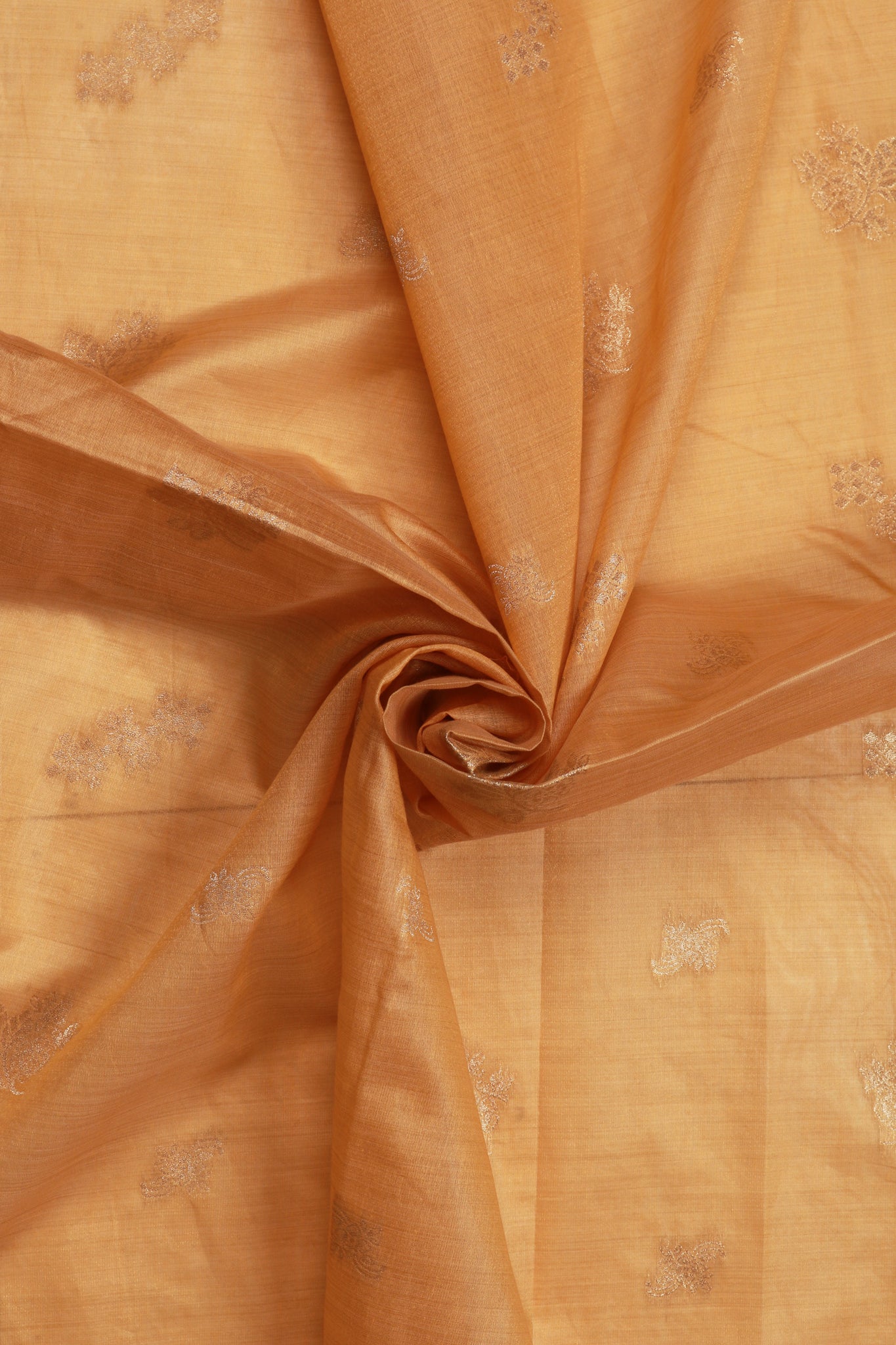 Yellow Weaved Maheshwari Fabric
